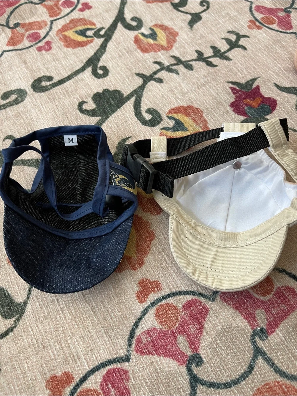 Los Angeles Rams Navy Pet Cap + Cream Adjustable Dog Hat Duo